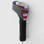 Amerikaanse vlag met Bald Eagle Golfheadcover (Schuin)