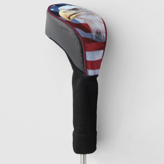 Amerikaanse vlag met Bald Eagle Golfheadcover (Schuin)