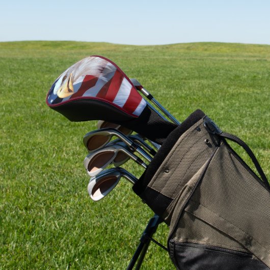 Amerikaanse vlag met Bald Eagle Golfheadcover (Insitu)