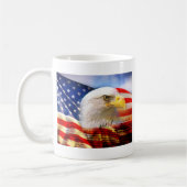Amerikaanse vlag met Bald Eagle Koffiemok (Links)