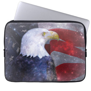 Amerikaanse vlag met Bald Eagle Laptop Sleeve