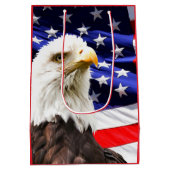 Amerikaanse vlag met Bald Eagle Medium Cadeauzakje (Achterkant)