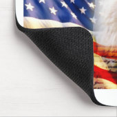 Amerikaanse vlag met Bald Eagle Muismat (Hoek)