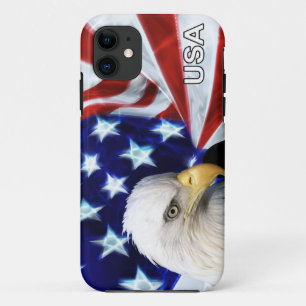 Amerikaanse vlag met Bald Eagle Patriotic Case-Mate iPhone Case