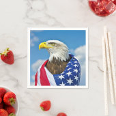 Amerikaanse vlag met Bald Eagle Servet (Insitu)