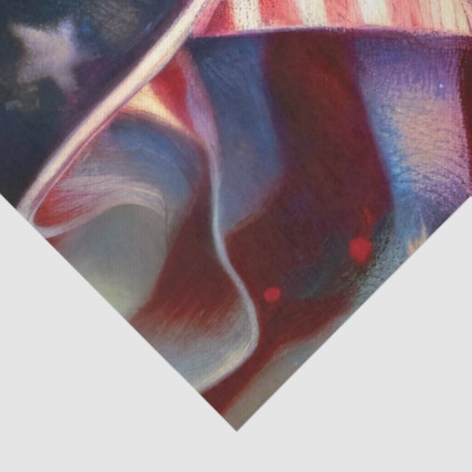 Amerikaanse vlag met Bunting Patriotic Tissuepapier (Detail)