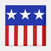 Amerikaanse vlag met drie sterren magneet (Voorkant)