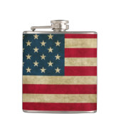 Amerikaanse vlag met drukke grap heupfles (Voorkant)