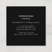 Amerikaanse vlag met dunne rode lijn vierkante visitekaartje (Achterkant)