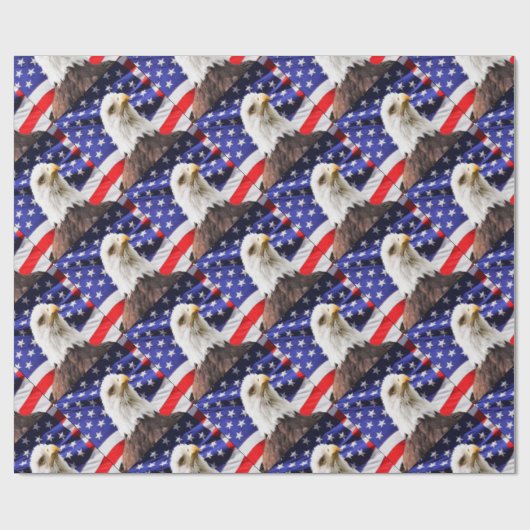 Amerikaanse vlag met Eagle Cadeaupapier (Vlak)