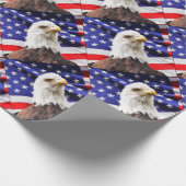 Amerikaanse vlag met Eagle Cadeaupapier (Hoek)