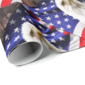 Amerikaanse vlag met Eagle Cadeaupapier (Rol Hoek)