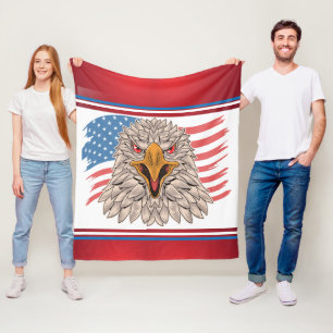 Amerikaanse vlag met Eagle Fleece Blanket
