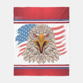 Amerikaanse vlag met Eagle Fleece Blanket (Voorkant)