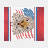 Amerikaanse vlag met Eagle Fleece Blanket Deken (Voorkant (Horizontaal))