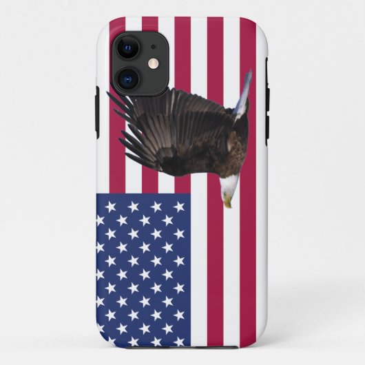Amerikaanse vlag met Eagle iPhone 5 Hoesje (Achterkant)