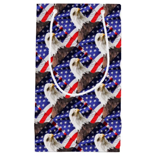Amerikaanse vlag met Eagle Klein Cadeauzakje (Voorkant)