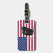 Amerikaanse vlag met Eagle Personalized Bagagelabe Bagagelabel (Voorkant verticaal)