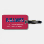 Amerikaanse vlag met Eagle Personalized Bagagelabe Bagagelabel (Achterkant horizontaal)