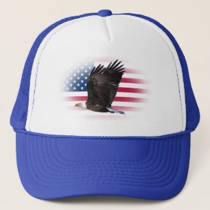 Amerikaanse vlag met Eagle Trucker Hat Pet