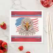 Amerikaanse vlag met een adelaar servet (Insitu)