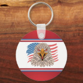 Amerikaanse vlag met een adelaar sleutelhanger (Voorkant)