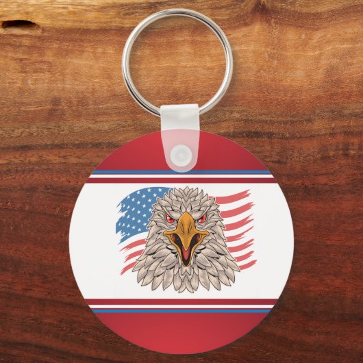 Amerikaanse vlag met een adelaar sleutelhanger (Voorkant)