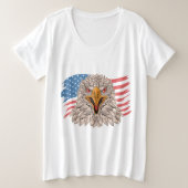Amerikaanse vlag met een Eagle T-Shirt (Design voorkant)