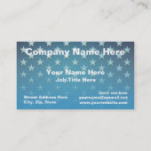 Amerikaanse vlag met een hartvorm visitekaartje (Achterkant)