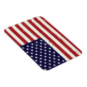 Amerikaanse vlag met een vervormd patriottisch gez magneet (Rechterzijde)