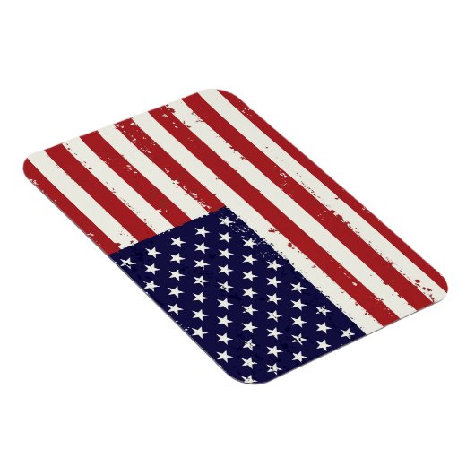 Amerikaanse vlag met een vervormd patriottisch gez magneet (Rechterzijde)