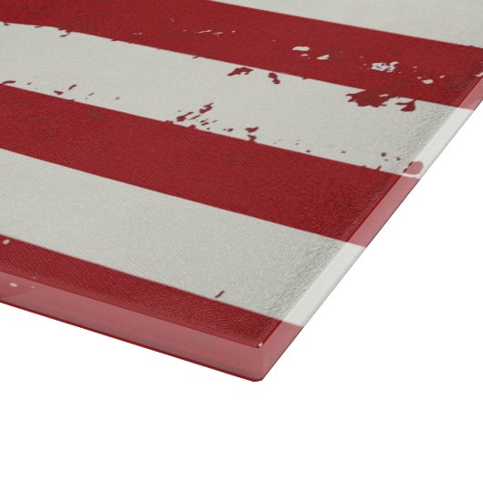 Amerikaanse vlag met een vervormd patriottisch gez snijplank (Hoek)