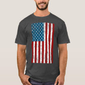 Amerikaanse vlag met een vervormd patriottisch gez t-shirt (Voorkant)