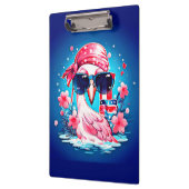 Amerikaanse vlag met Flamingo Cartoon-69681 Klembord (Links)