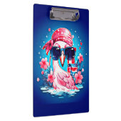 Amerikaanse vlag met Flamingo Cartoon-69681 Klembord (Rechts)