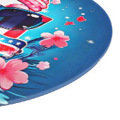 Amerikaanse vlag met Flamingo Cartoon-69681 Snijplank (Hoek)