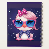 Amerikaanse vlag met Flamingo Cartoon Planner (Achterkant)