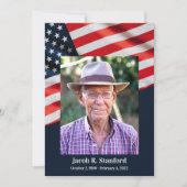 Amerikaanse vlag met fotografering van het leven kaart (Voorkant)