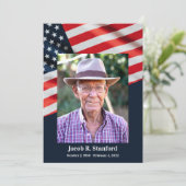 Amerikaanse vlag met fotografering van het leven kaart (Staand voorkant)