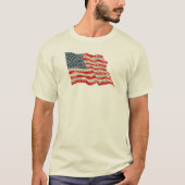 Amerikaanse vlag met gefrankeerde glory t-shirt (Voorkant)