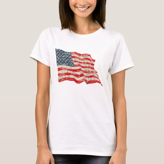 Amerikaanse vlag met gemerkte glory t-shirt (Voorkant)