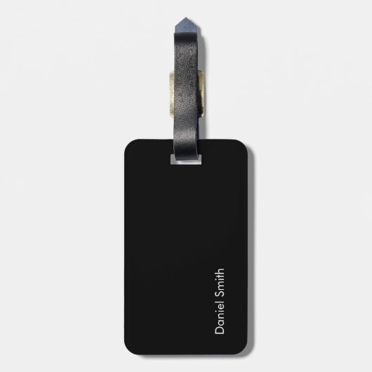 Amerikaanse vlag met gepersonaliseerde naam bagagelabel (Achterkant verticaal)