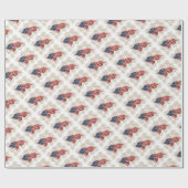  Amerikaanse vlag met Gold Glitter Fireworks Cadeaupapier (Vlak)