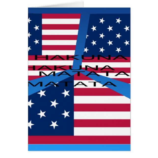 Amerikaanse vlag met Hakuna Matata: Patriottisch o (Voorkant)