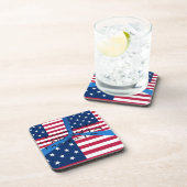 Amerikaanse vlag met Hakuna Matata: Patriottisch o Bier Onderzetter (Rechterzijde)