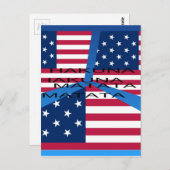 Amerikaanse vlag met Hakuna Matata: Patriottisch o Briefkaart (Voorkant / Achterkant)