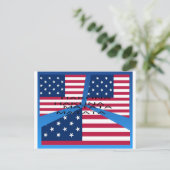 Amerikaanse vlag met Hakuna Matata: Patriottisch o Briefkaart (Staand voorkant)