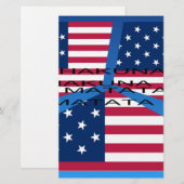 Amerikaanse vlag met Hakuna Matata: Patriottisch o Briefpapier (Voorkant / Achterkant)