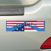 Amerikaanse vlag met Hakuna Matata: Patriottisch o Bumpersticker (Op auto)