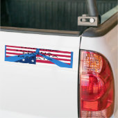 Amerikaanse vlag met Hakuna Matata: Patriottisch o Bumpersticker (Op Truck)